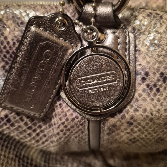 Coach Campbell Exotic Snakeskin Embossed Leather Satchel Bag. - Picture 5 of 10